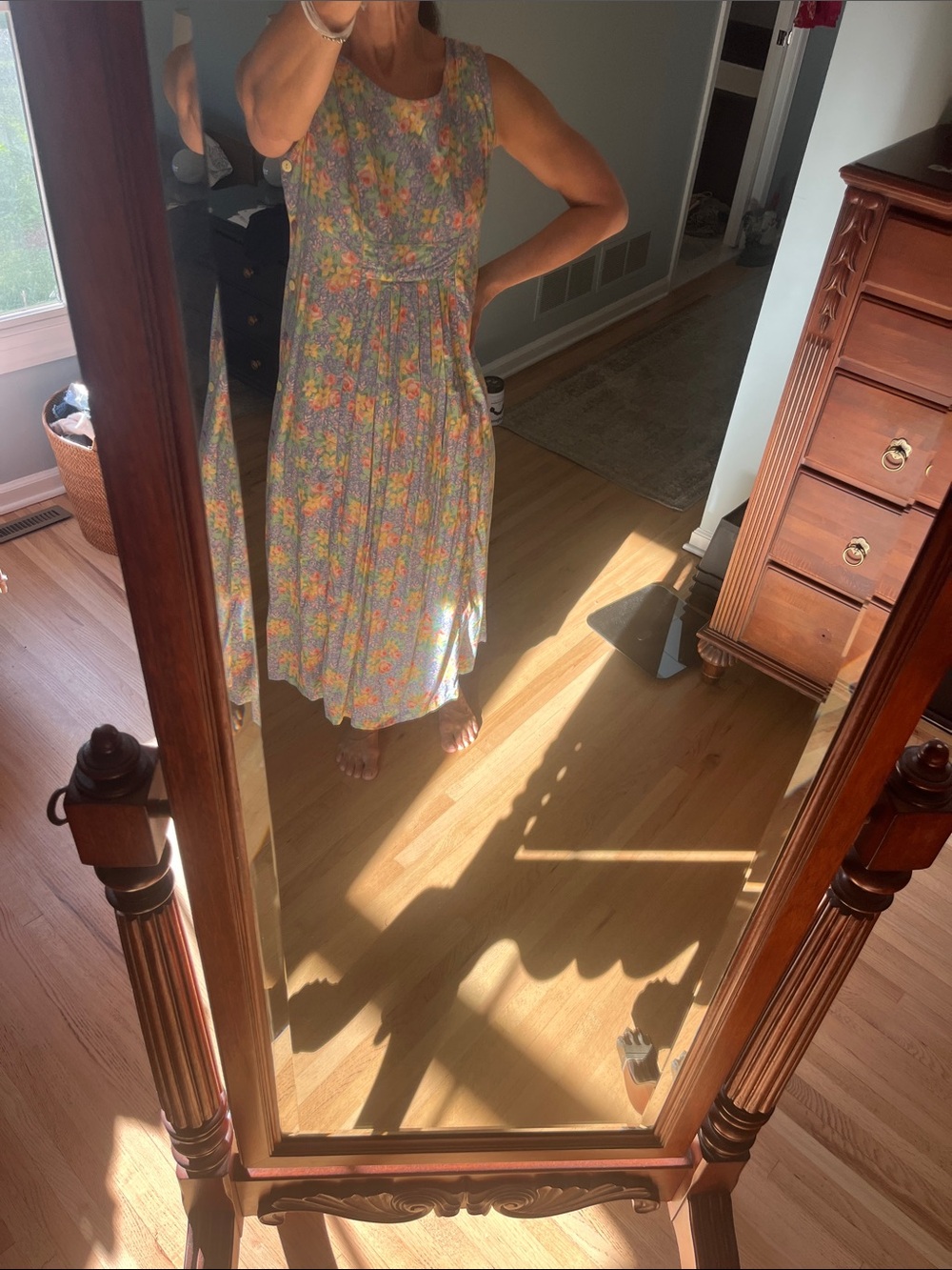 Vintage April Cornell Sleeveless Floral Midi Dress, 1, XS/S, NWT
